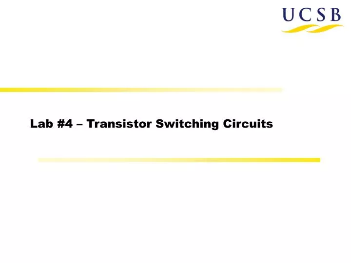 lab 4 transistor switching circuits