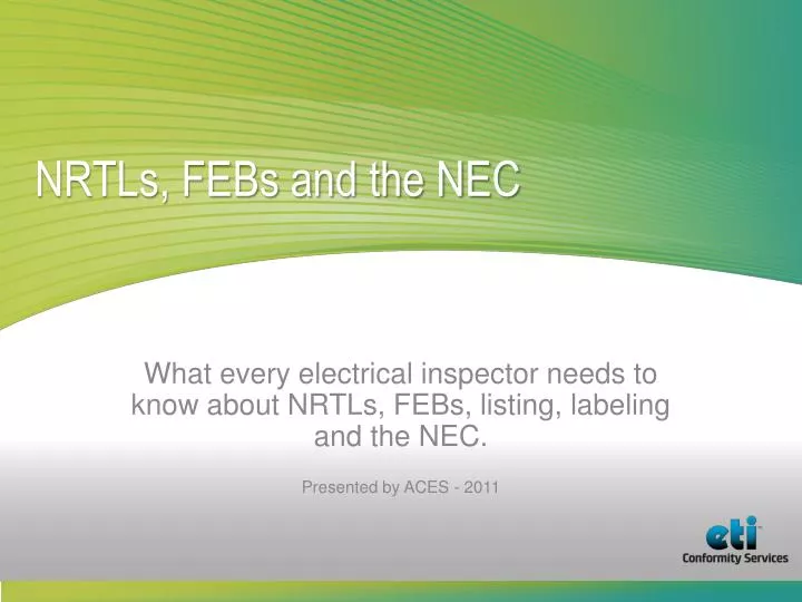 nrtls febs and the nec