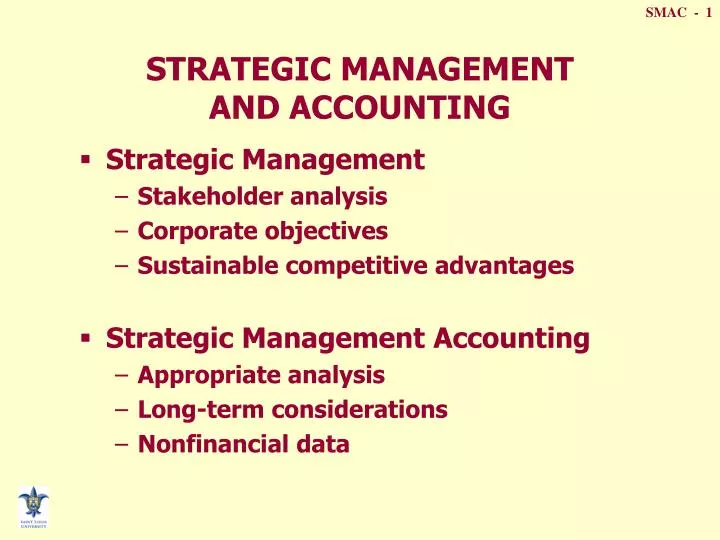 strategic management and accounting