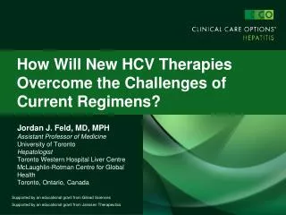 How Will New HCV Therapies Overcome the Challenges of Current Regimens?