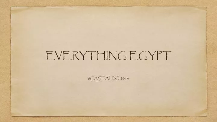 everything egypt