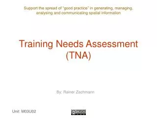 Training Needs Assessment (TNA)