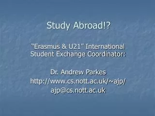Study Abroad!?