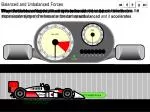 Understanding Balanced and Unbalanced Forces in Automotive Motion - slide 1