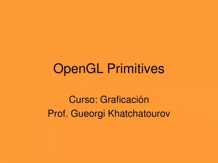 opengl primitives