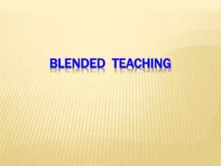 blended teaching