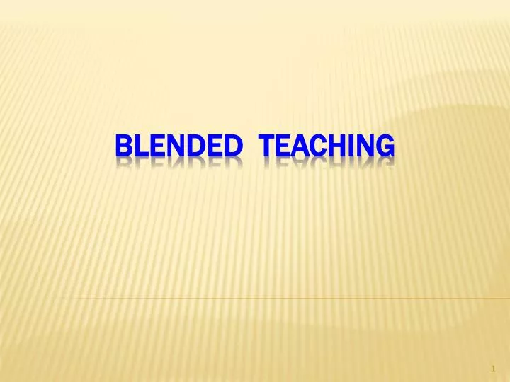 blended teaching