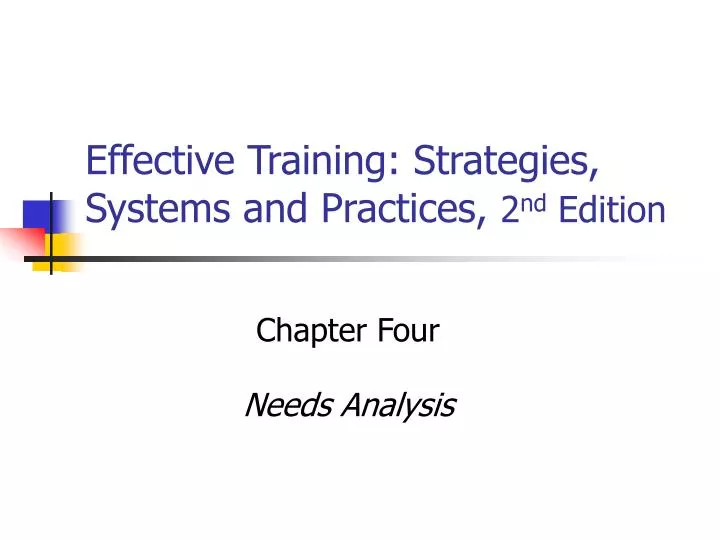 effective training strategies systems and practices 2 nd edition