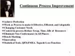 Continuous Process Improvement - slide 1