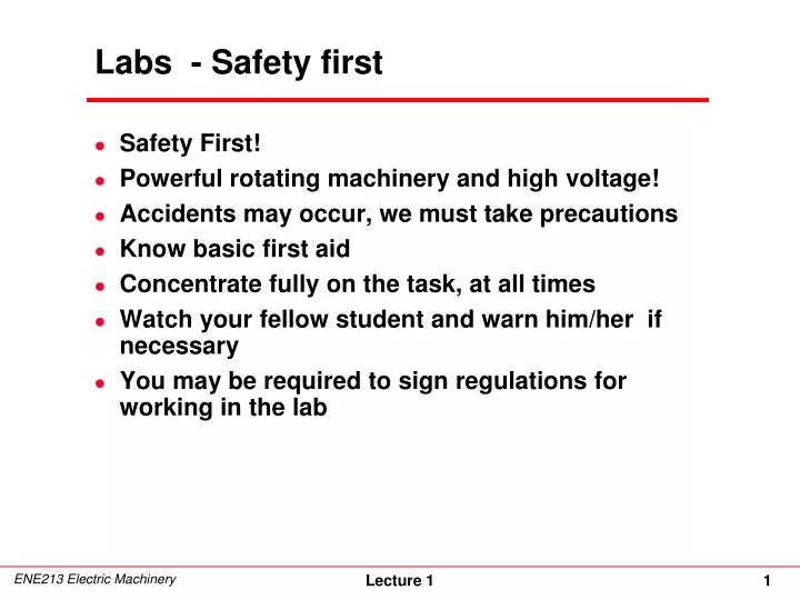labs safety first