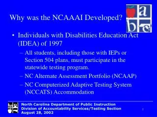 Individuals with Disabilities Education Act (IDEA) of 1997