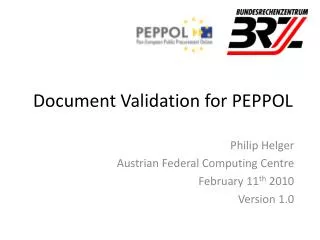 Document Validation for PEPPOL