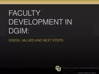Faculty Development in DGIM: