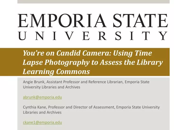 you re on candid camera using time lapse photography to assess the library learning commons