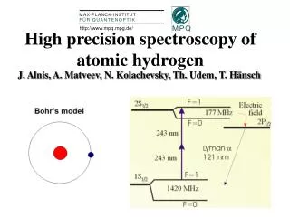 High precision spectroscopy of atomic hydrogen