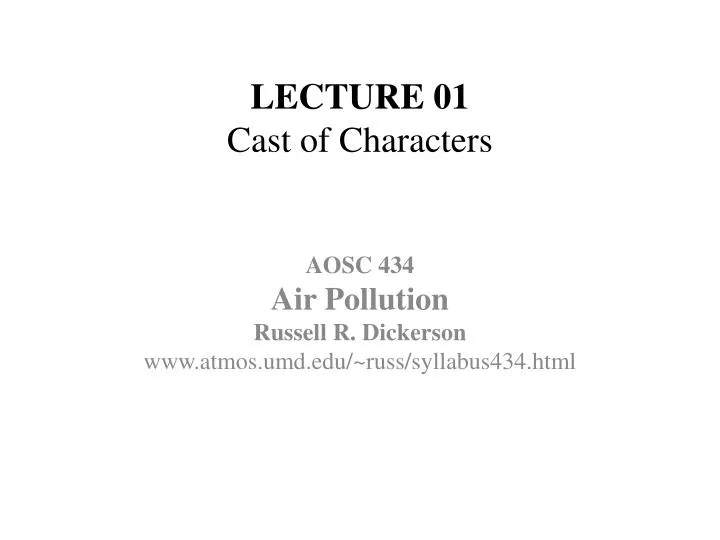 lecture 01 cast of characters