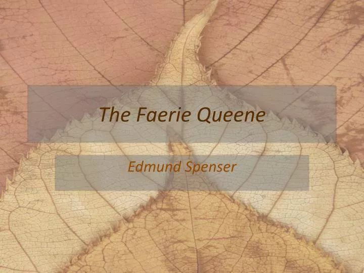 the faerie queene