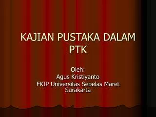 kajian pustaka dalam ptk