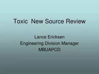 Toxic New Source Review