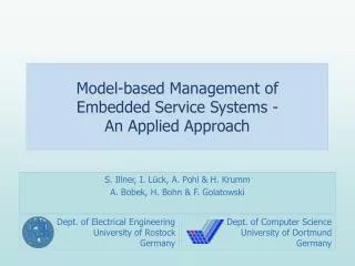 Model-based Management of Embedded Service Systems - An Applied Approach