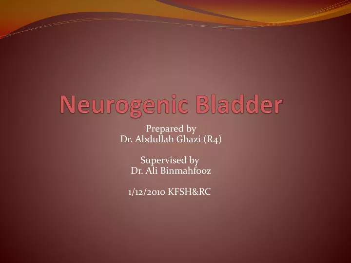 neurogenic bladder