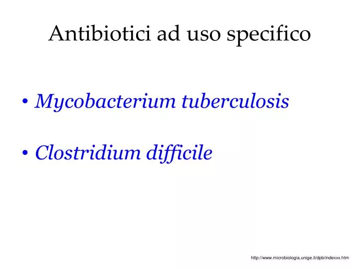 antibiotici ad uso specifico