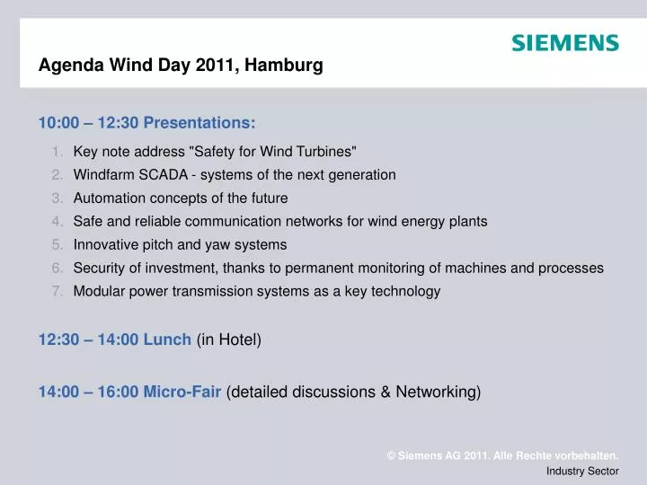 agenda wind day 2011 hamburg