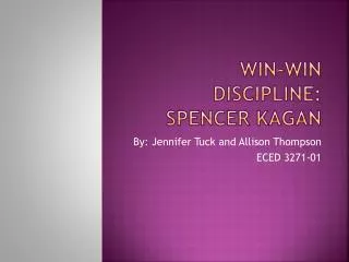 Win-Win Discipline: Spencer Kagan