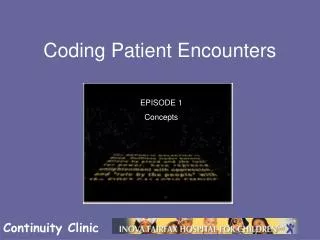 Coding Patient Encounters