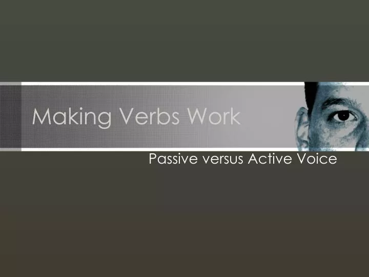 making verbs work