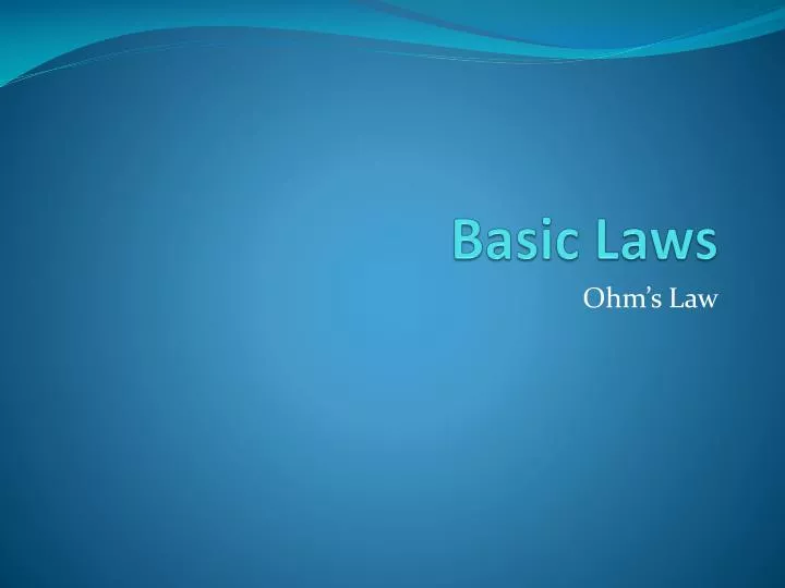 basic laws