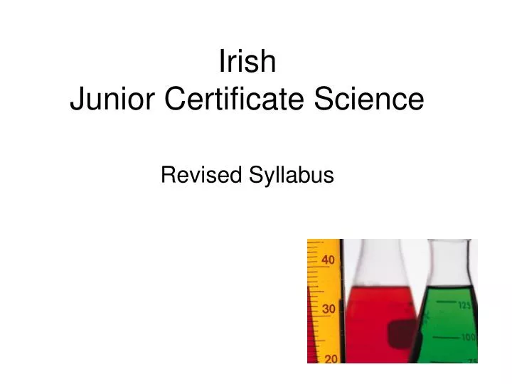 irish junior certificate science