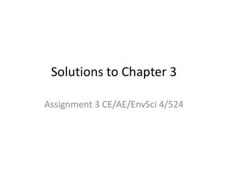 Solutions to Chapter 3