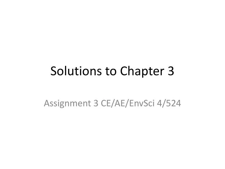 solutions to chapter 3