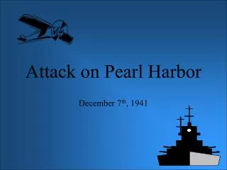 attack on pearl harbor