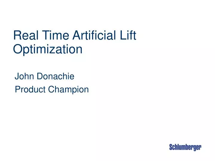 real time artificial lift optimization