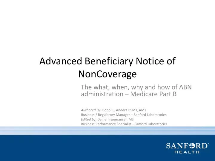 advanced beneficiary notice of noncoverage