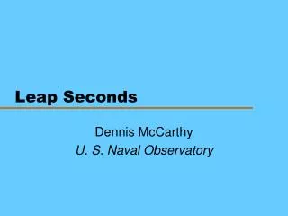 Leap Seconds