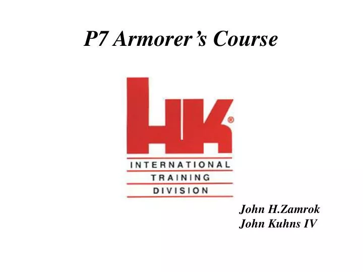 p7 armorer s course