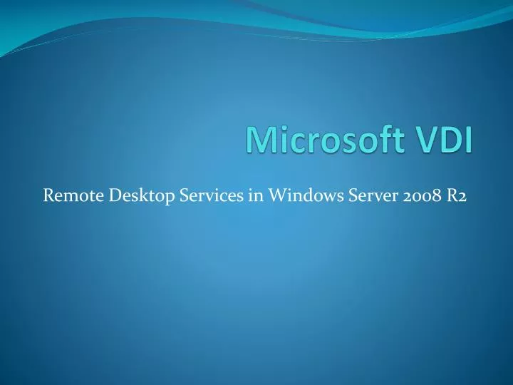 microsoft vdi