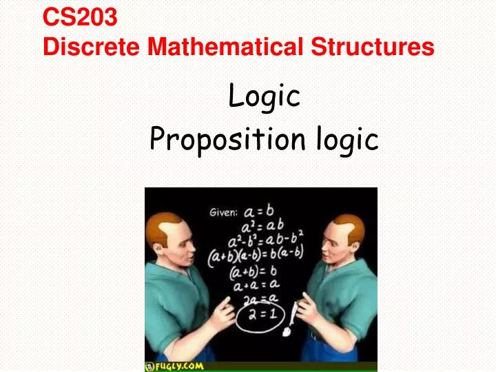 cs203 discrete mathematical structures
