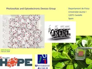 Photovoltaic and Optoelectronic Devices Group