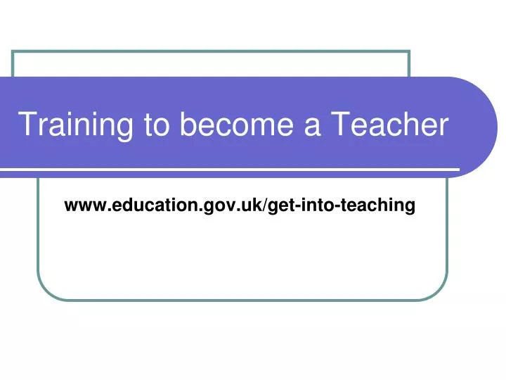 training to become a teacher