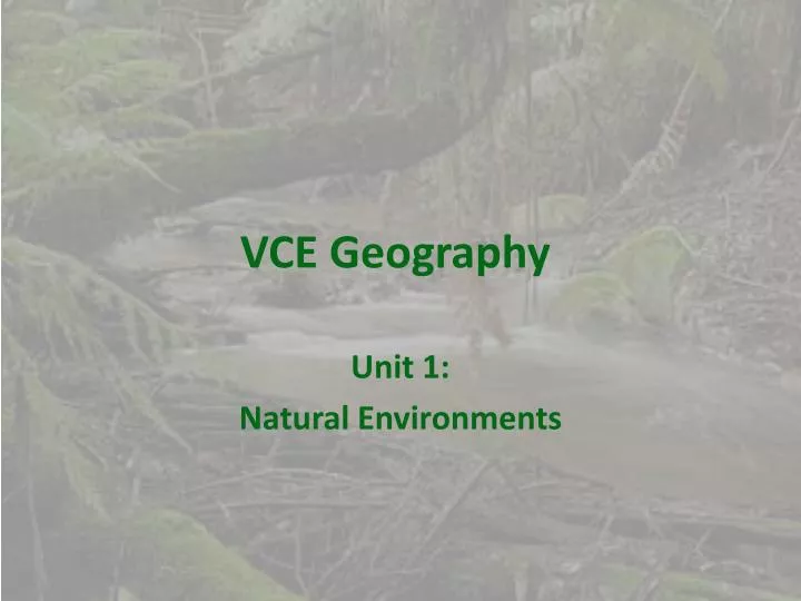 vce geography