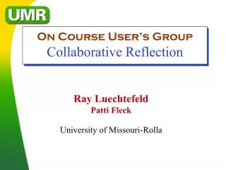 Ray Luechtefeld Patti Fleck University of Missouri-Rolla