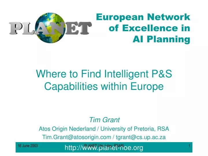 where to find intelligent p s capabilities within europe