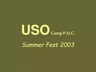 USO Camp P.U.C.