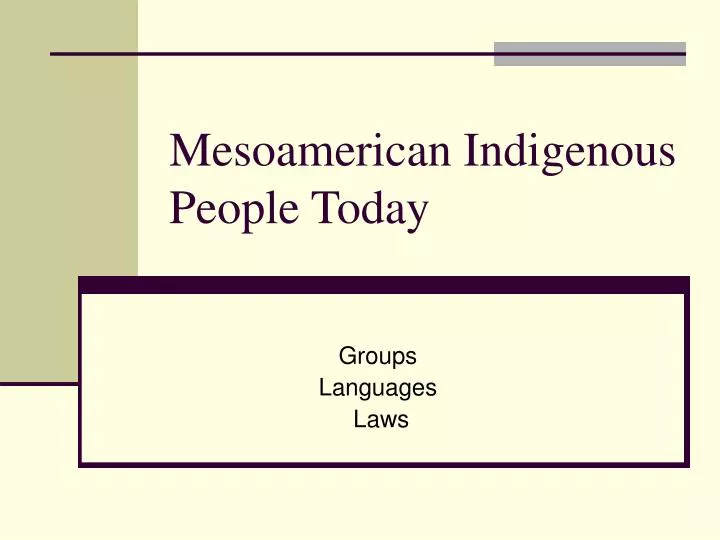 mesoamerican indigenous people today