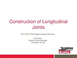 Construction of Longitudinal Joints