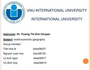 VNU-INTERNATIONAL UNIVERSITY INTERNATIONAL UNIVERSITY